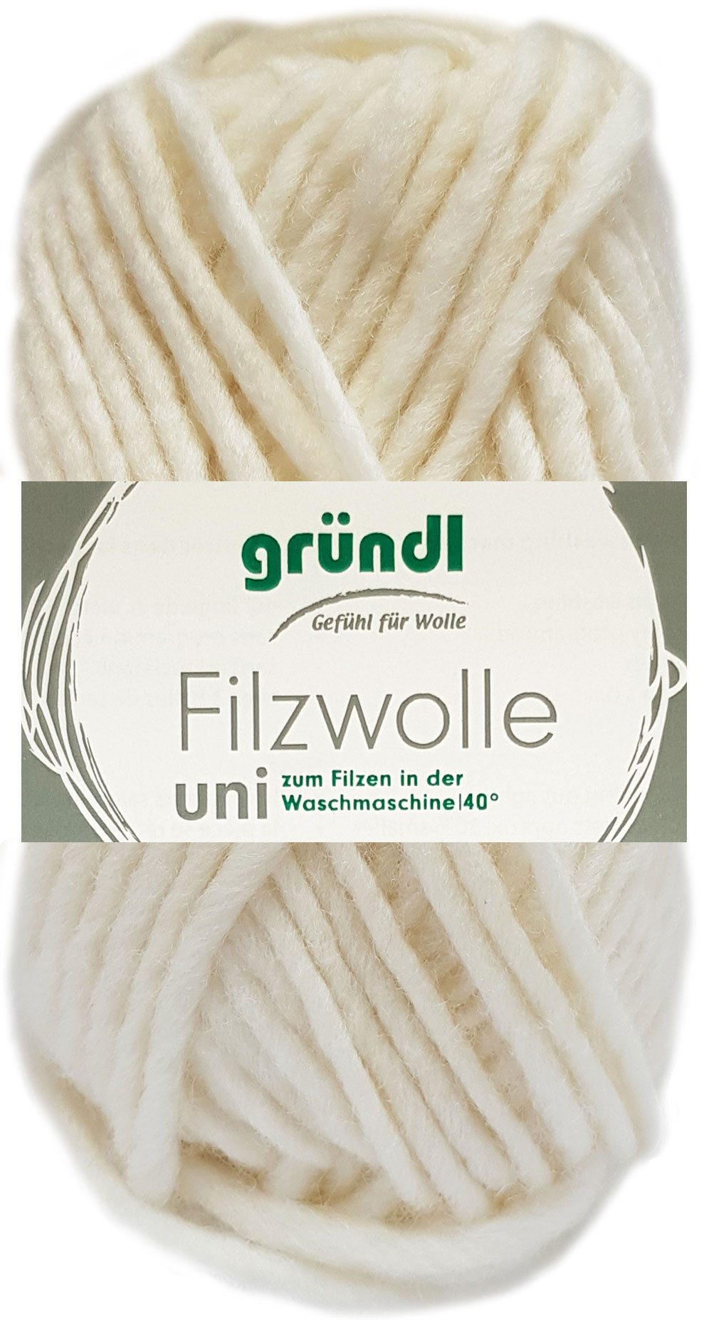 Gründl 50 Gramm Gründl Filzwolle Uni Farbauswahl Bastelgarn