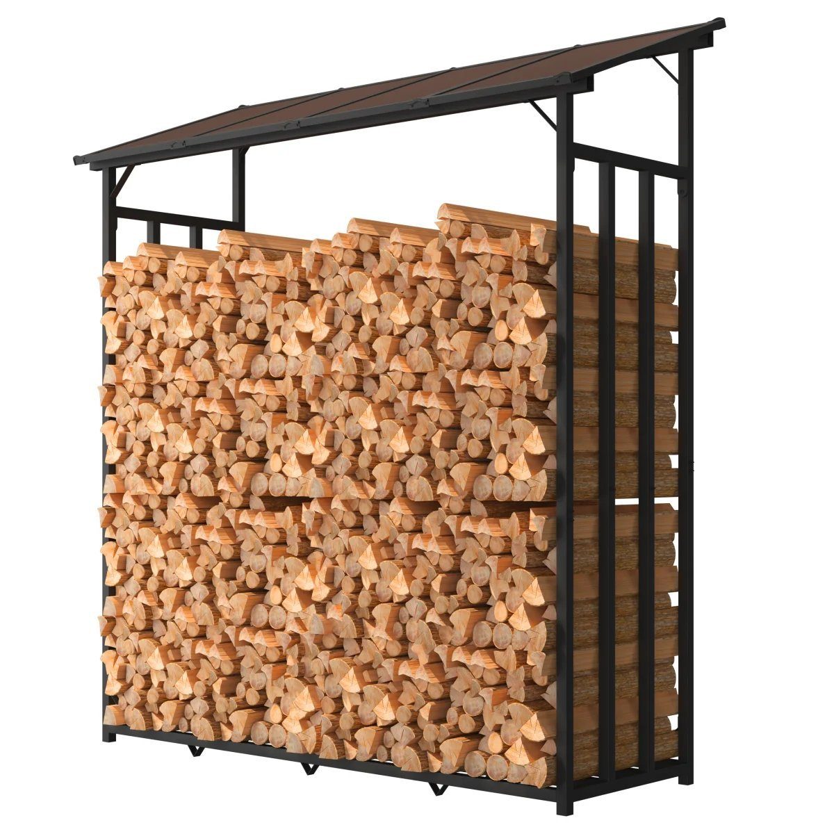 Dach, Brennholzregal, cm x 175 metra-direkt XXL Holzlager, Kaminholzregal außen 193,5 BxTxH:175x70x193.5 Anthrazit 70 cm, mit für x