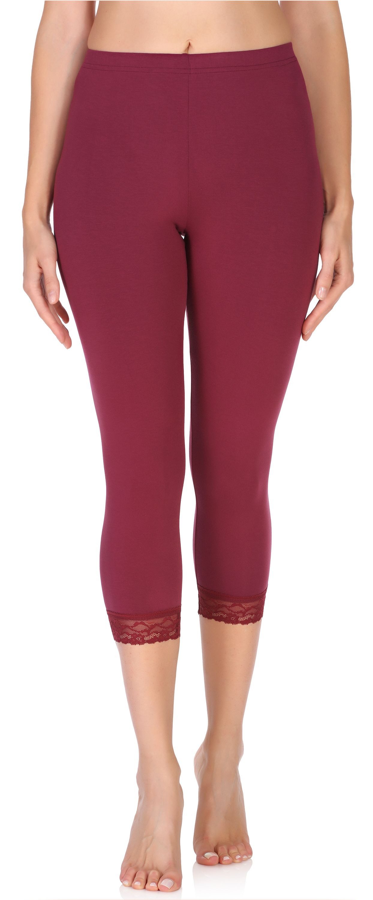 Merry Style Leggings Damen 3/4 Capri Hose MS10-290 (1-tlg) elastischer Bund