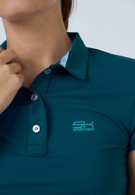 SPORTKIND Funktionsshirt Golf Poloshirt Damen & Mädchen petrol grün