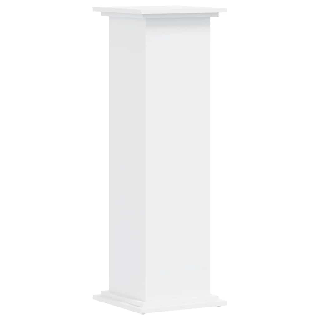 furnicato Blumenständer Pflanzenständer Massivholz 33x33x100 cm Weiß