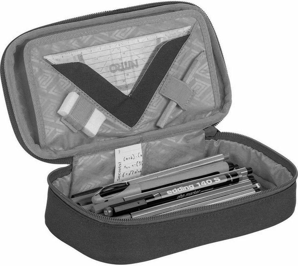 NITRO Federtasche Pencil Case Etui Box, XL, Federmäppchen, Faulenzer Schlampermäppchen, Stifte