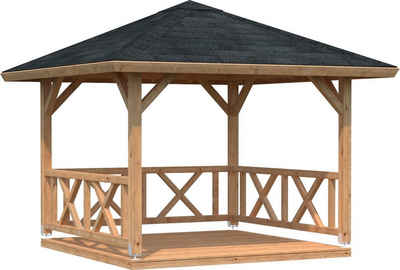 Palmako Holzpavillon Betty, BxT: 368x368 cm, hellbraun