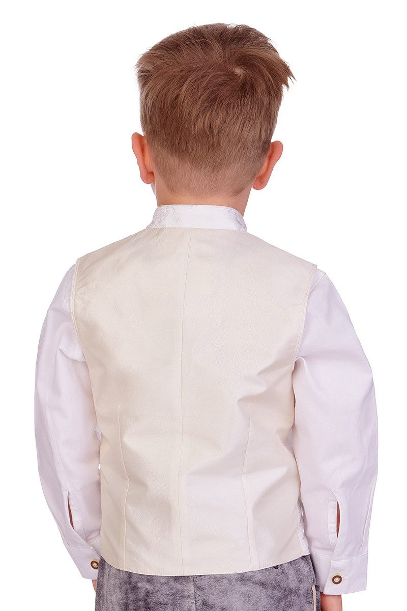 MarJo Trachtenjacke Kinderweste - ELIAS KIDS - offweiß