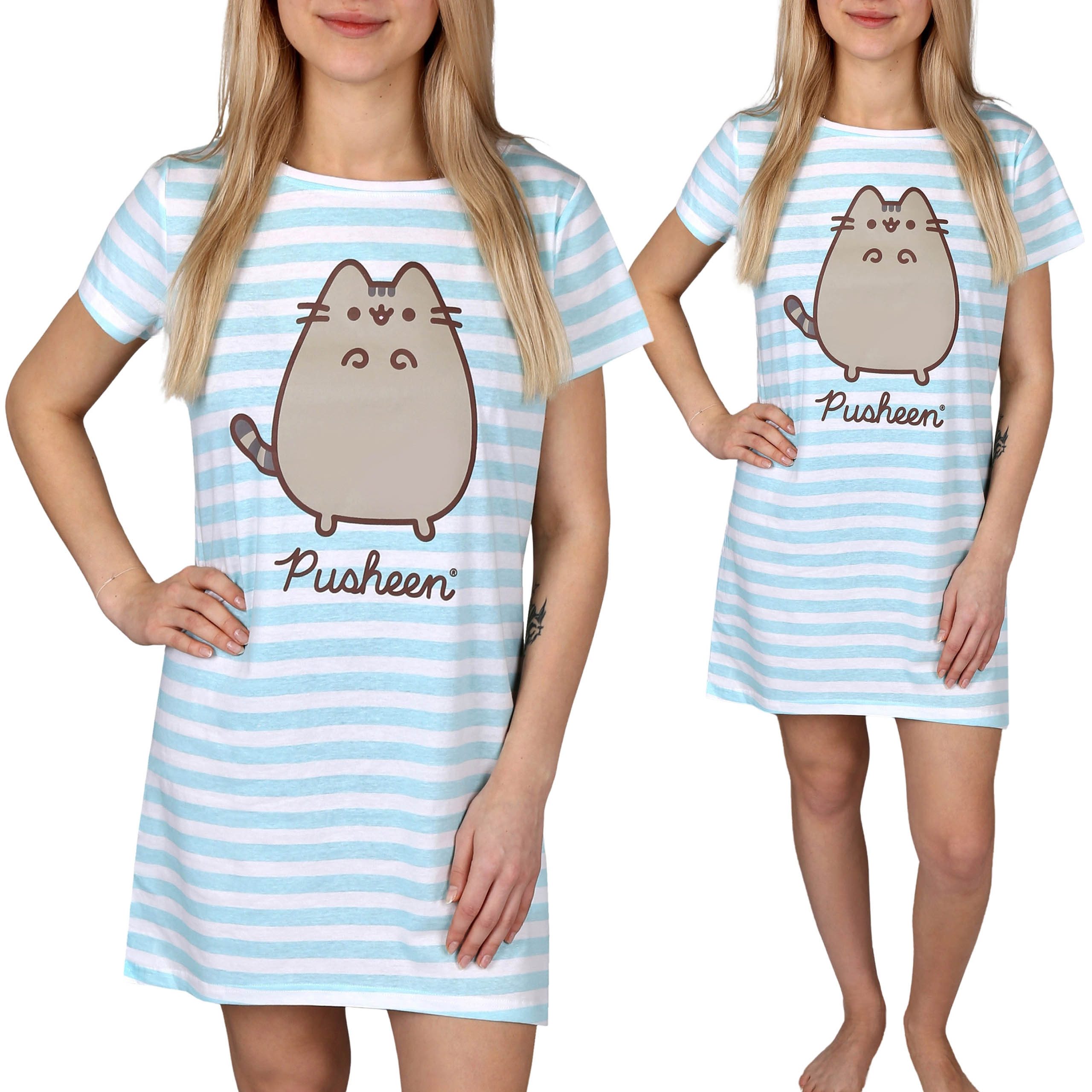 Sarcia.eu Nachthemd Pusheen Damen Nachthemd kurzarm, gestreift, 100% Baumwo günstig online kaufen