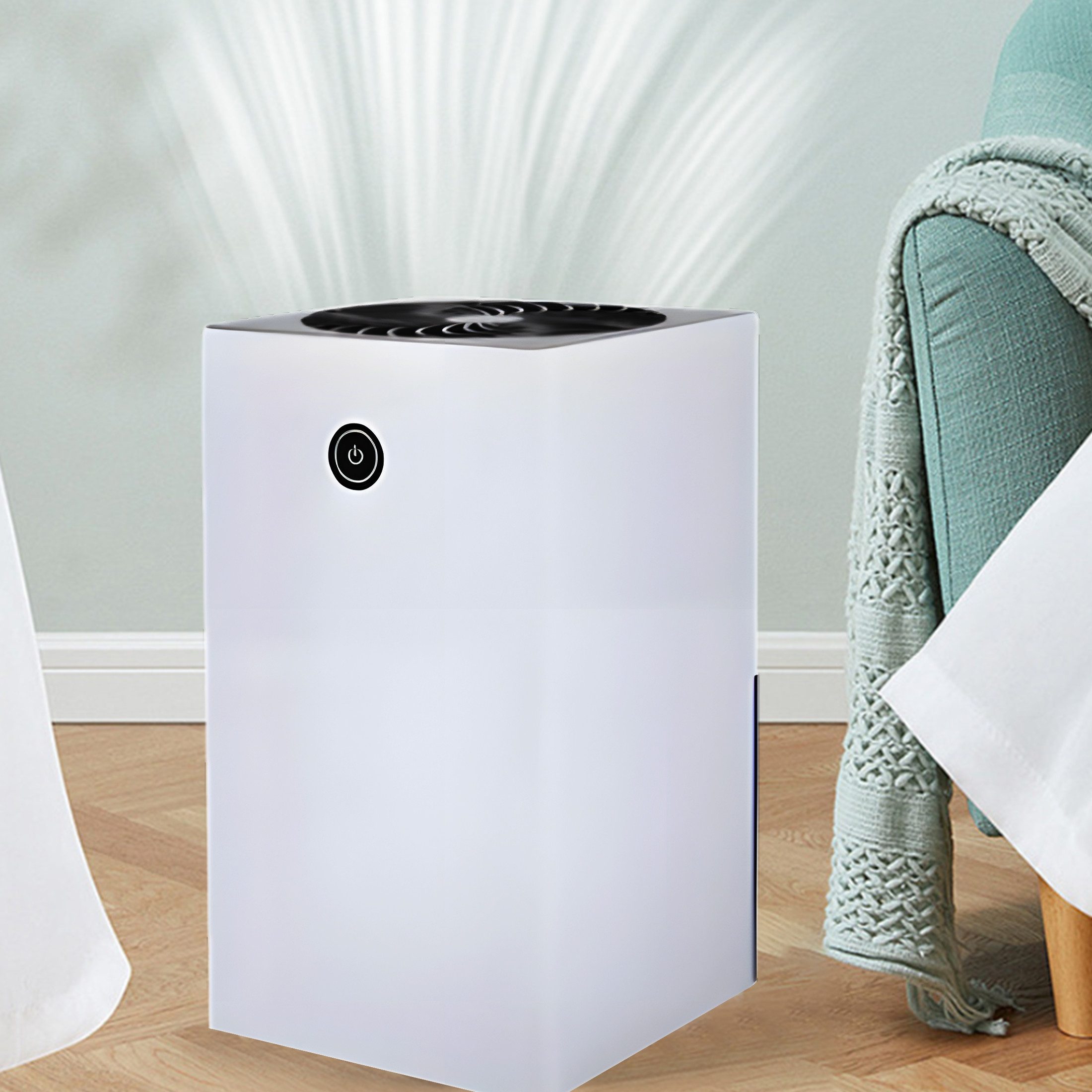 YINDN Luftentfeuchter Raumentfeuchter mit 1000ml Wassertank, Entfeuchtungsgerät, Entfeuchtung 0,3 l/Tag, Vollwasseralarm, für max. 30m² Raumgröße, Schlafzimmer, Wohnzimmer