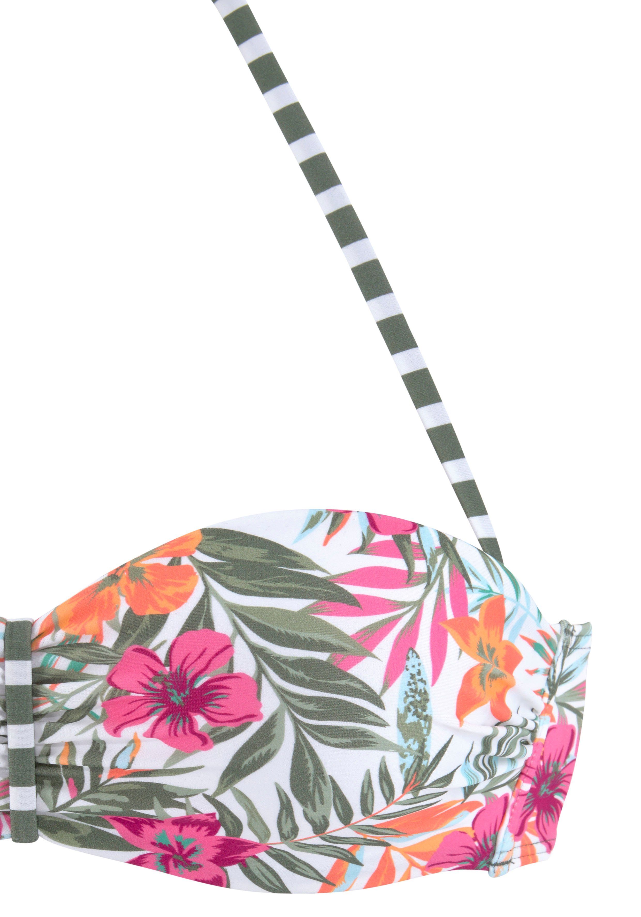 Venice Beach Bandeau-Bikini-Top Summer, mit geraffter Mitte