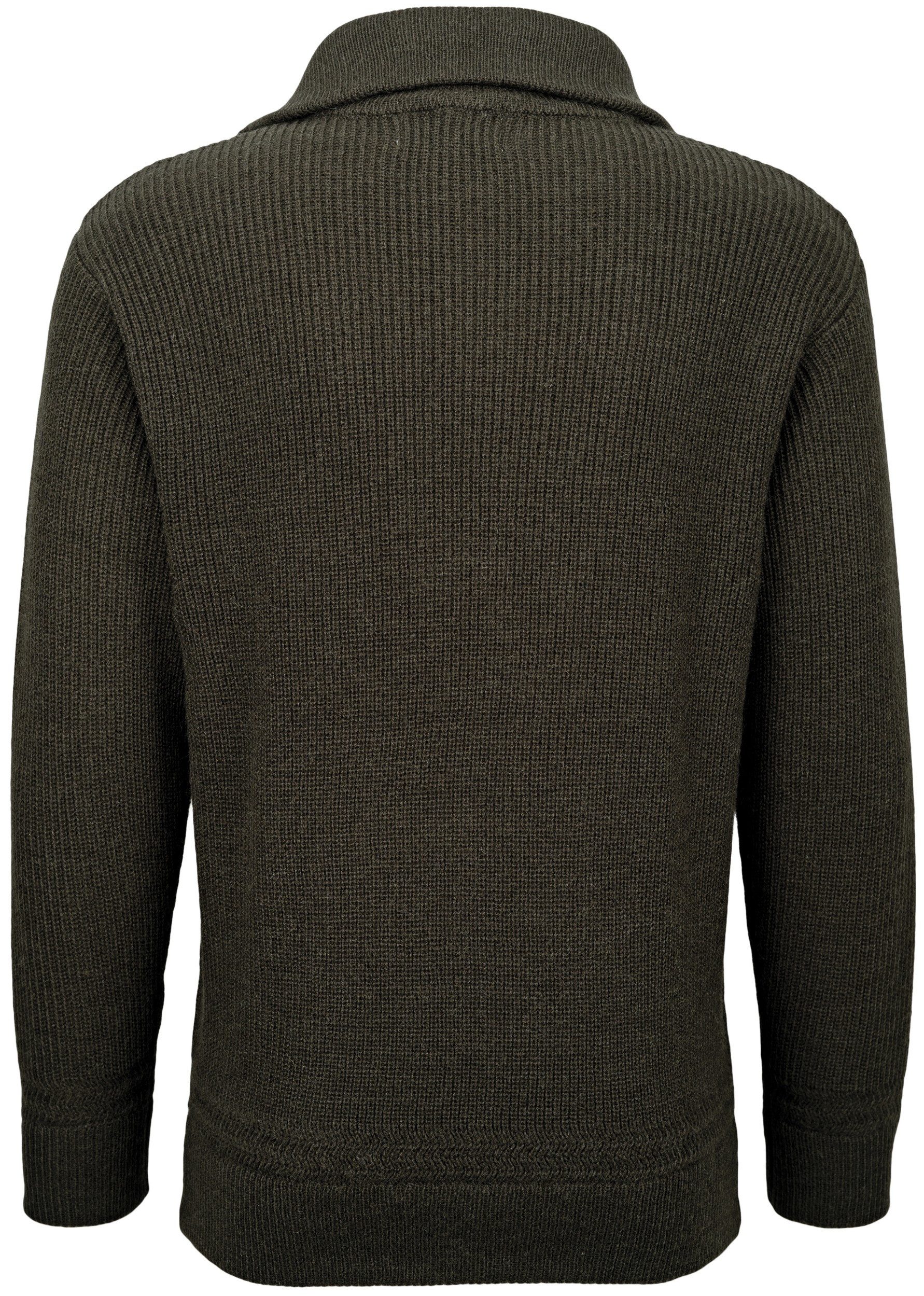 CDM Troyer Jagdpullover Troyerform Strickpullover Ansitzpullover Winterpullove Reißverschluss-Kragne