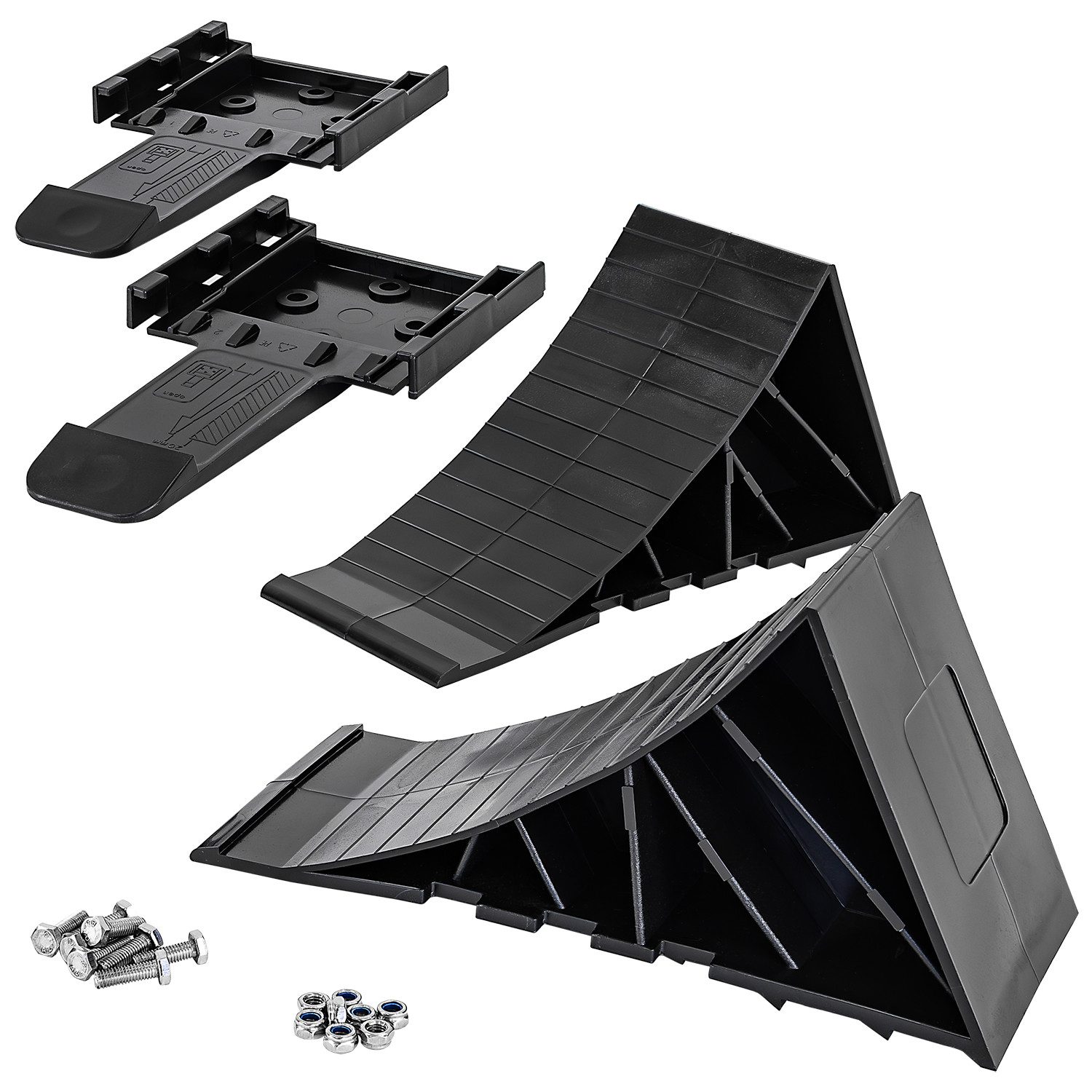 Trucky Sicherheitskeil 2 Stück Unterlegkeile mit Halter Bremskeil Anhänger 1600 kg Achslast