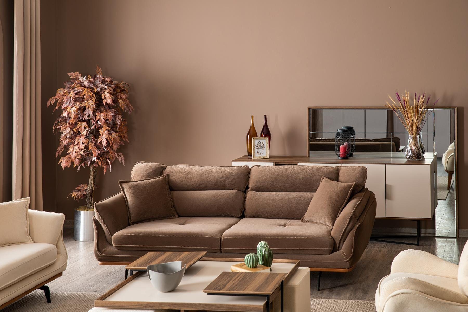 JVmoebel 3-Sitzer Textil Dreisitz Sofa Möbel Couchen Wohnzimmer, Made in Europe