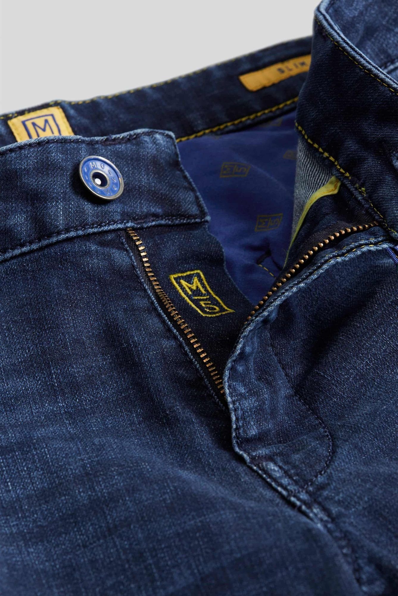 dunkelblau 5-Pocket-Jeans Five im Pocket MEYER