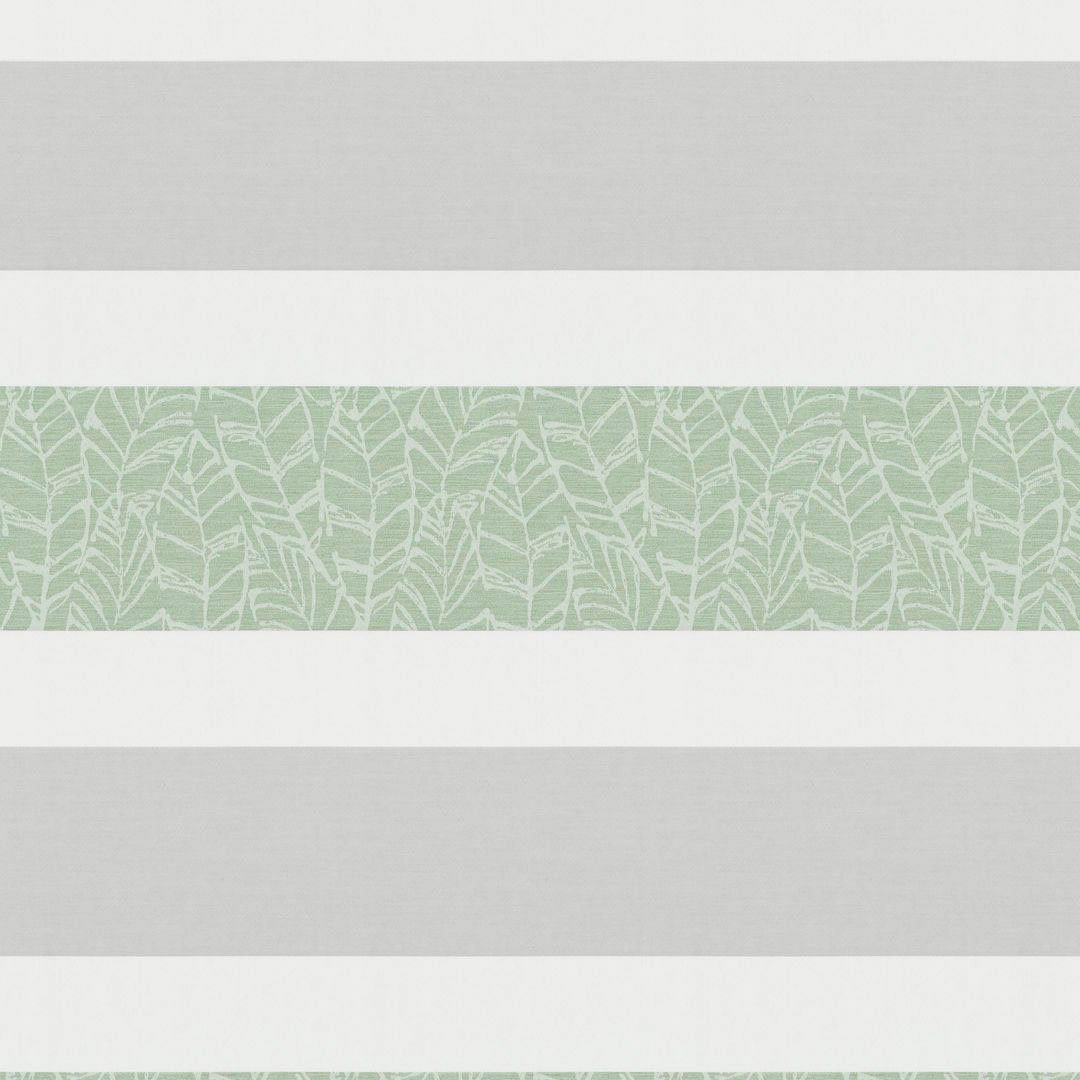 for Querstreifen (1 Neutex Madeira, grün/grau/weiß mit you!, Multifunktionsband Vorhang blickdicht, St), Blattmotiven