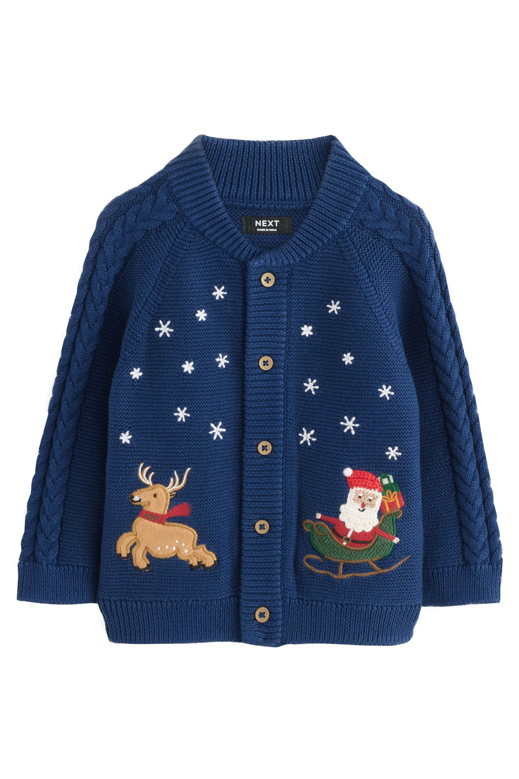 Next Strickjacke Strickjacke mit weihnachtlichem Muster günstig online kaufen