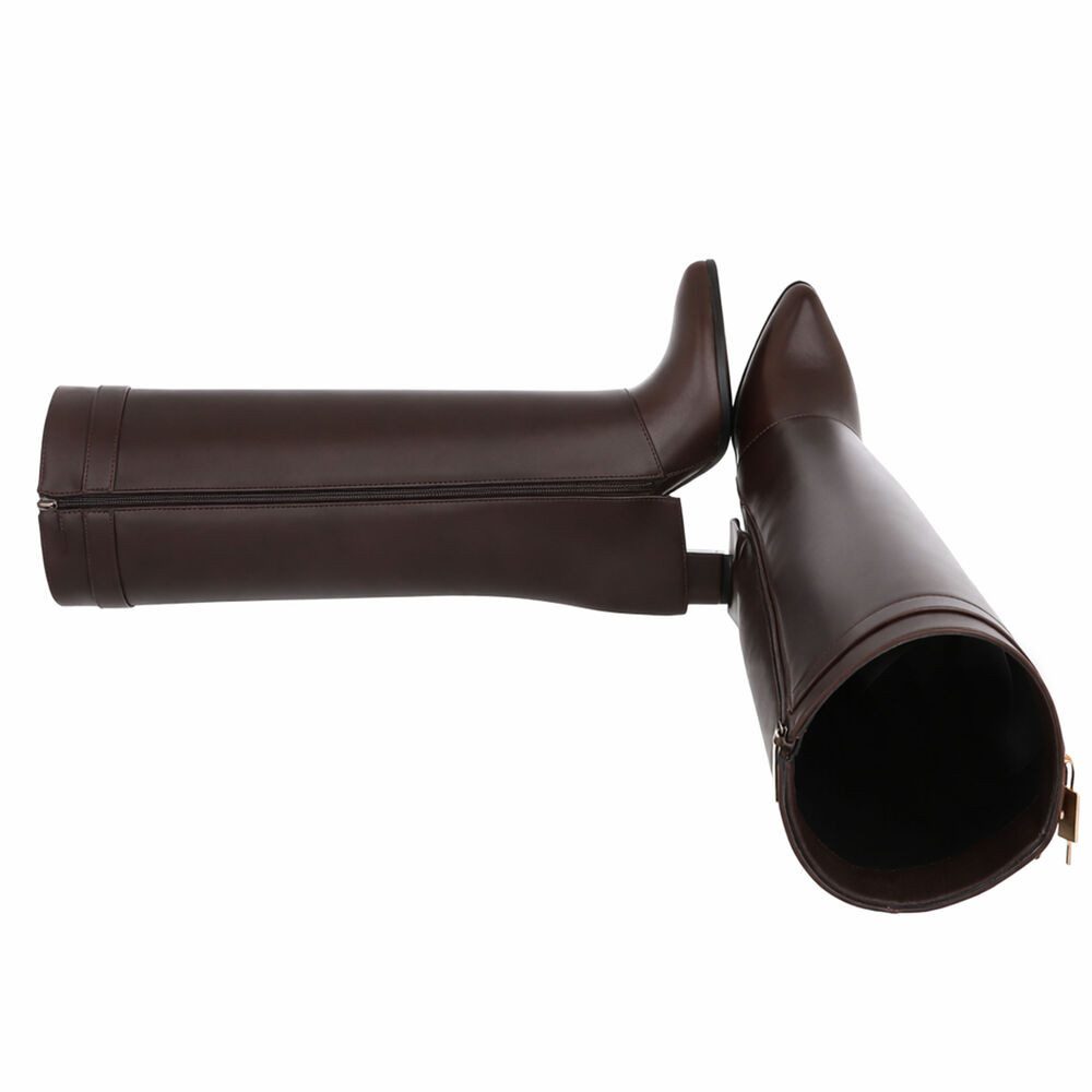 Ital-Design Elegante Stiefel mit hohem Schaft und Blockabsatz für Damen Hig günstig online kaufen