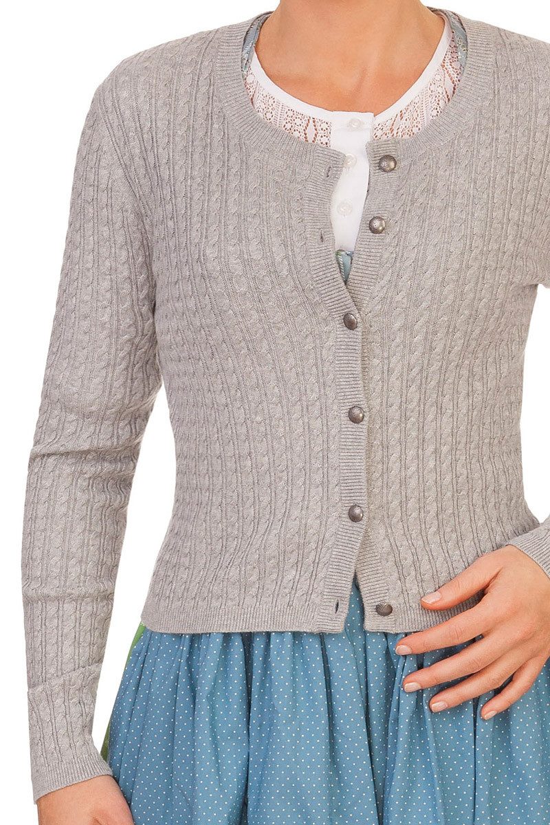 Hammerschmid Trachtenjacke Trachten Strickjacke - REIT - hellgrau günstig online kaufen
