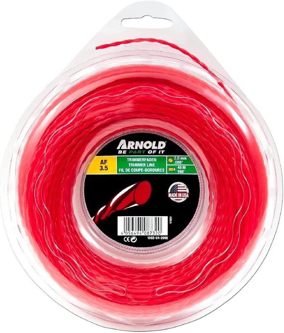Arnold Trimmerfaden 1082-U4-2050 Trimmerfaden AF 3,5, 2,0mm x 48,7m, rot, rund, gedreht, (1-St)