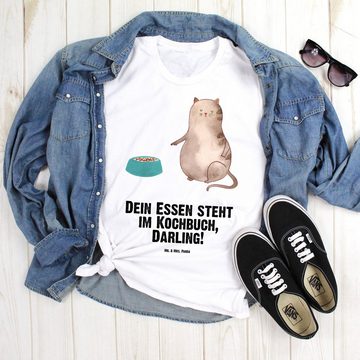 Mr. & Mrs. Panda T-Shirt Katze Fressen - Weiß - Geschenk, Geburstag, Katzenprodukte, Katzenacc (1-tlg)