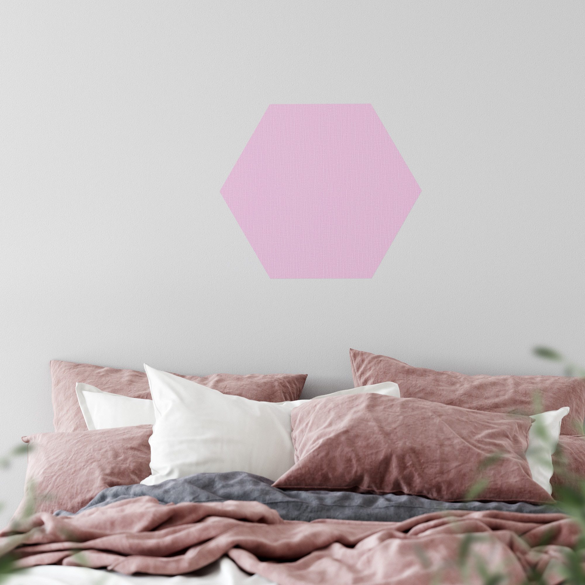 DEQORI Fototapete 'Pastellfarben - Lavendel', Sechseckig, matte Leinwandstruktur, bedruckt, (1 St), selbstklebend Wandtattoo Motiv Wandtapete Wand Sticker Bild Tapete