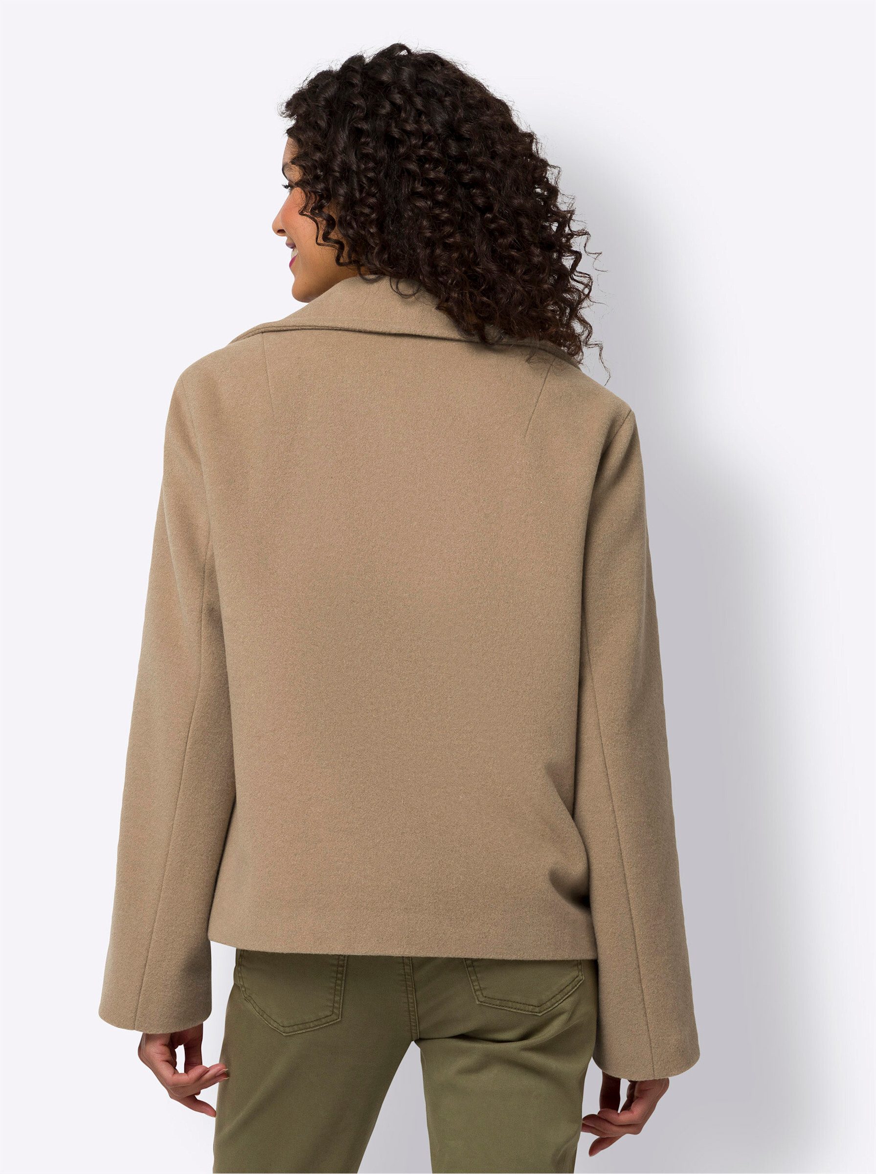heine Allwetterjacke Woll-Jacke Langarm