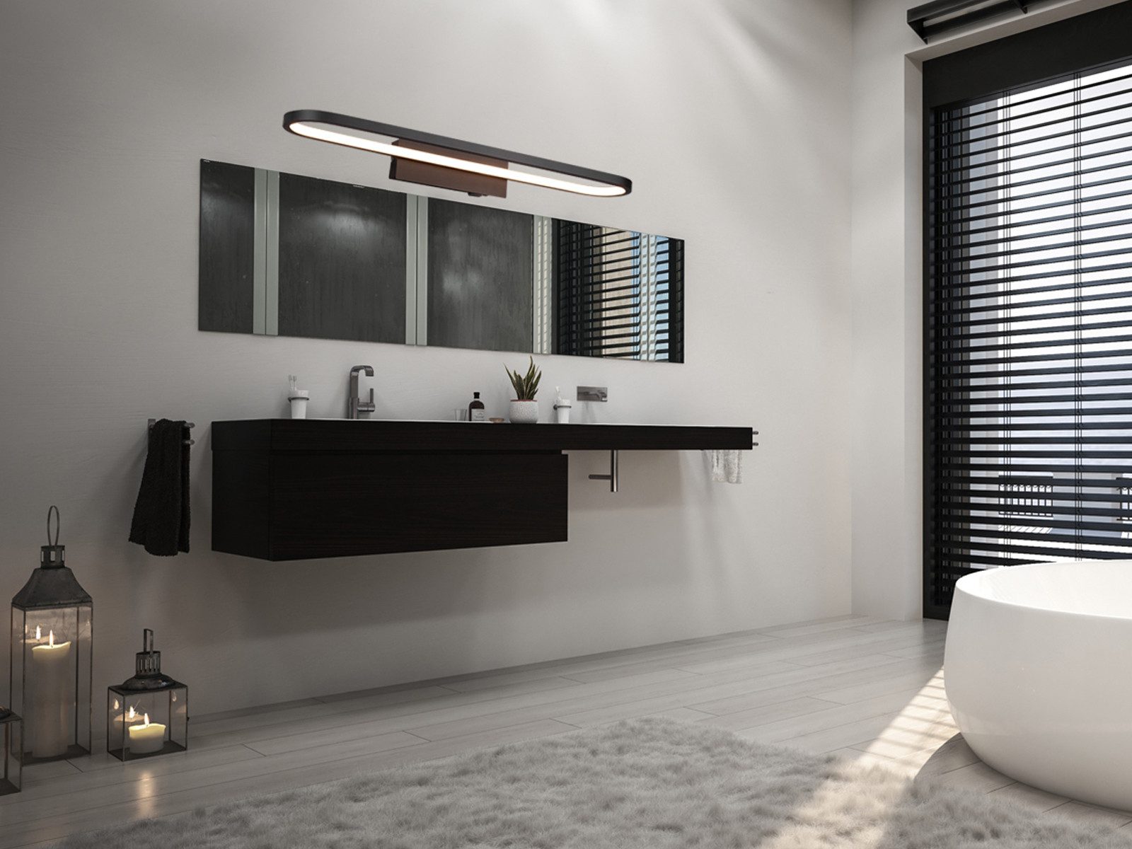 TRIO Leuchten LED Wandleuchte, LED fest integriert, Warmweiß, Ovale Bad-Lam günstig online kaufen