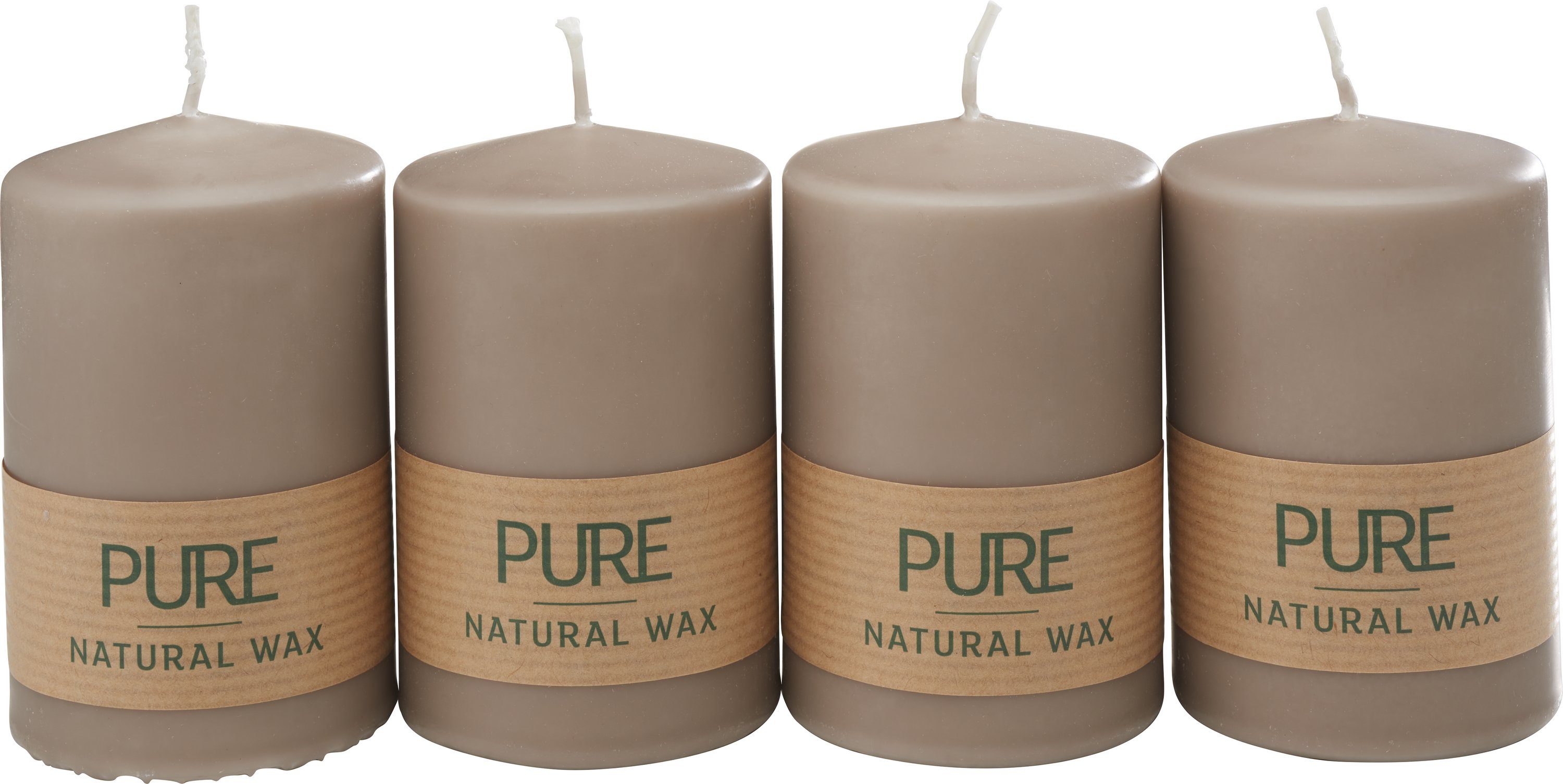 Wenzel Stumpenkerze Stumpenkerze Pure Natural Wax, 4 Stück günstig online kaufen