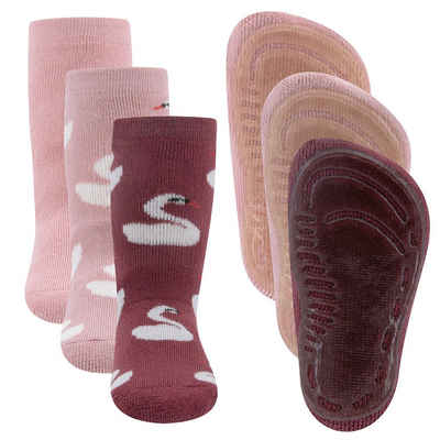 Ewers ABS-Socken Stoppersocken ABS Schwan (3-Paar)