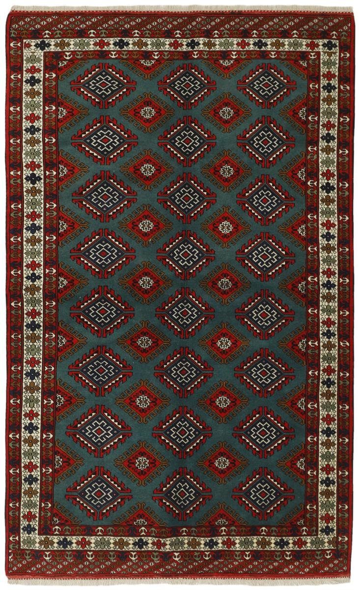 Orientteppich Turkaman 157x255 Handgeknüpfter Orientteppich / Perserteppich, Nain Trading, rechteckig, Höhe: 6 mm