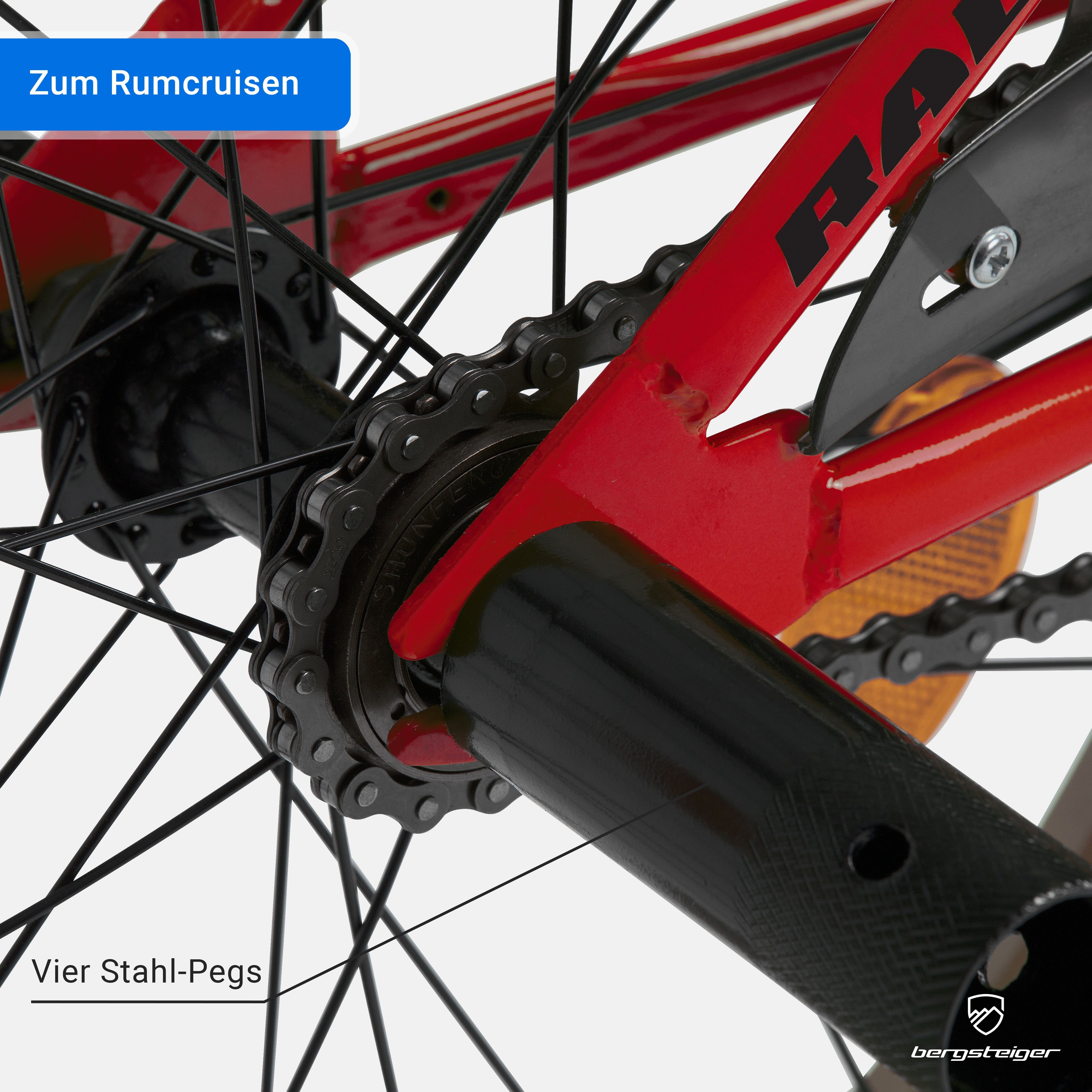 bergsteiger Kinderfahrrad Monaco 20 Zoll BMX, geeignet für 6 - 9 Jahre, Mädchen, Jungen, 1 Gang, V-Brakes – Bild 4 von 5