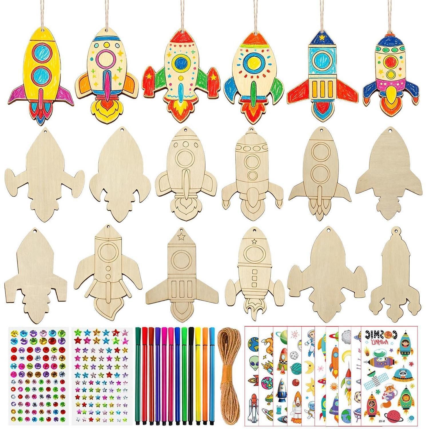 LuxusKollektion Kreativset Bastelset Holz Kinder 240tlg DIY Space Motiv