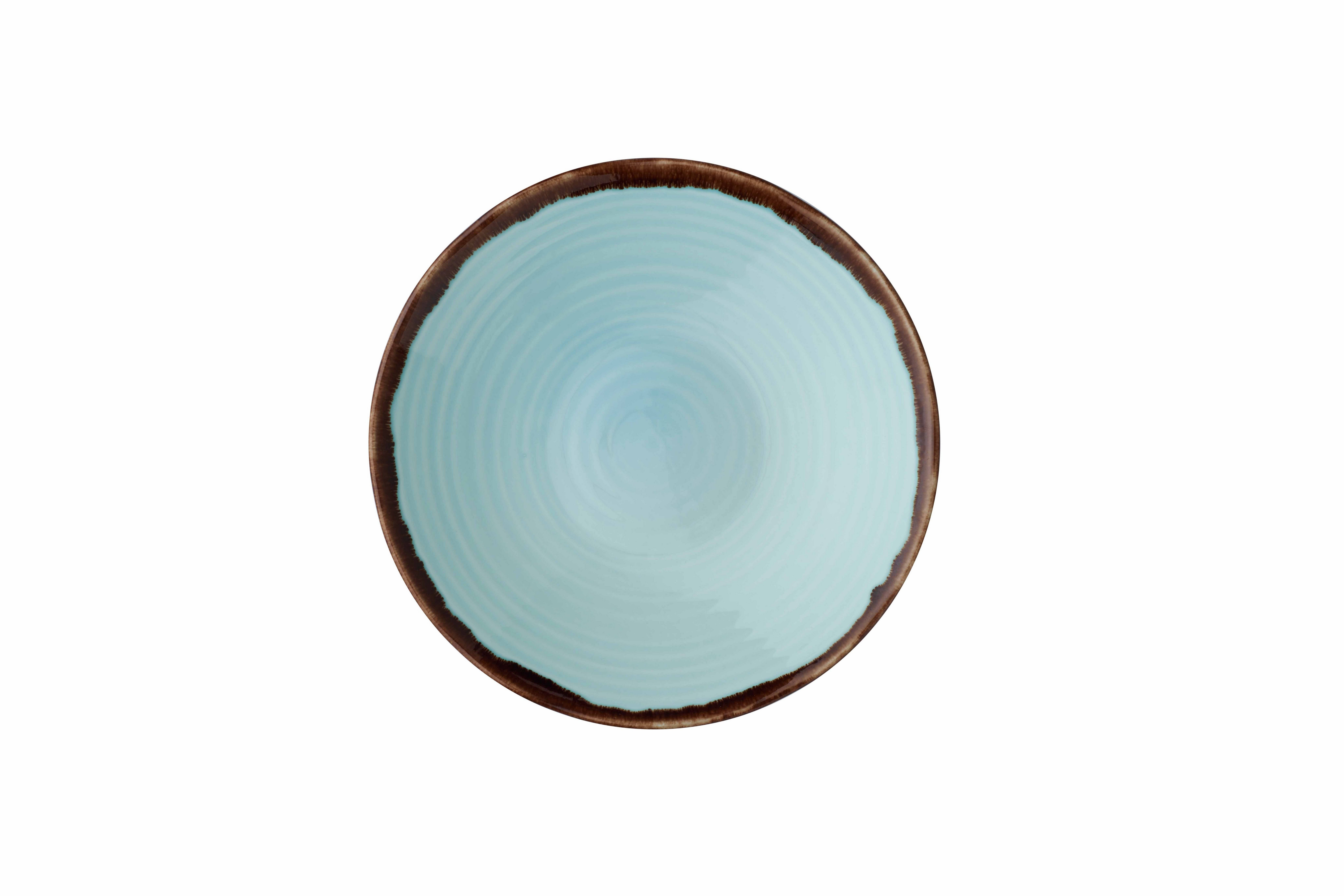 Dudson Teller-Set Dudson Harvest Turquoise Organischer Tiefenteller 24.5cm Rund Türkis -, Feinstes Porzellan