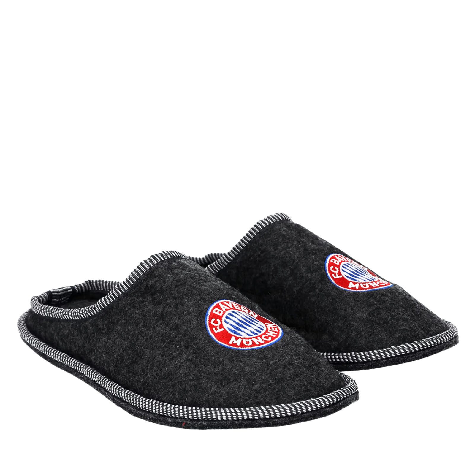 FC Bayern München FC Bayern Filz-Pantoffeln Herren grau 43 Hausschuh (Paar, Paar)