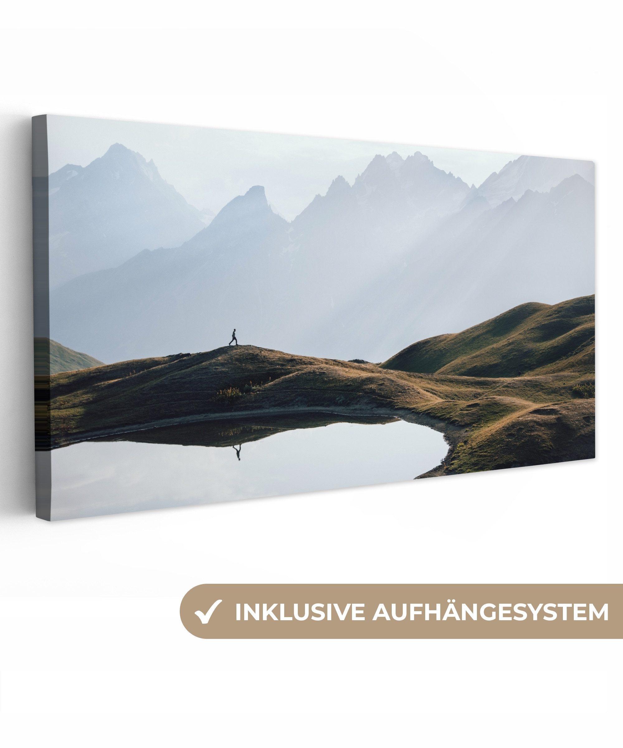 OneMillionCanvasses® Leinwandbild Panorama Natur - Berge günstig online kaufen