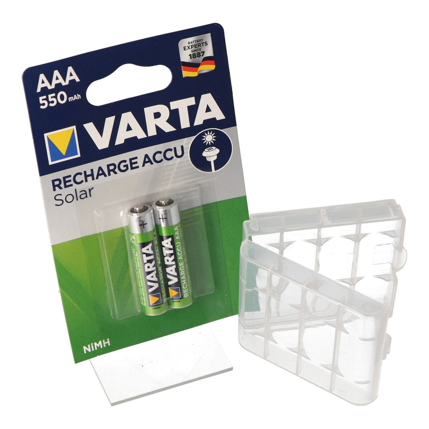 VARTA Solar Akku NiMH AAA Micro Varta 550mAh ideal für Gartenleuchten, mit Akku 550 mAh (1,2 V)