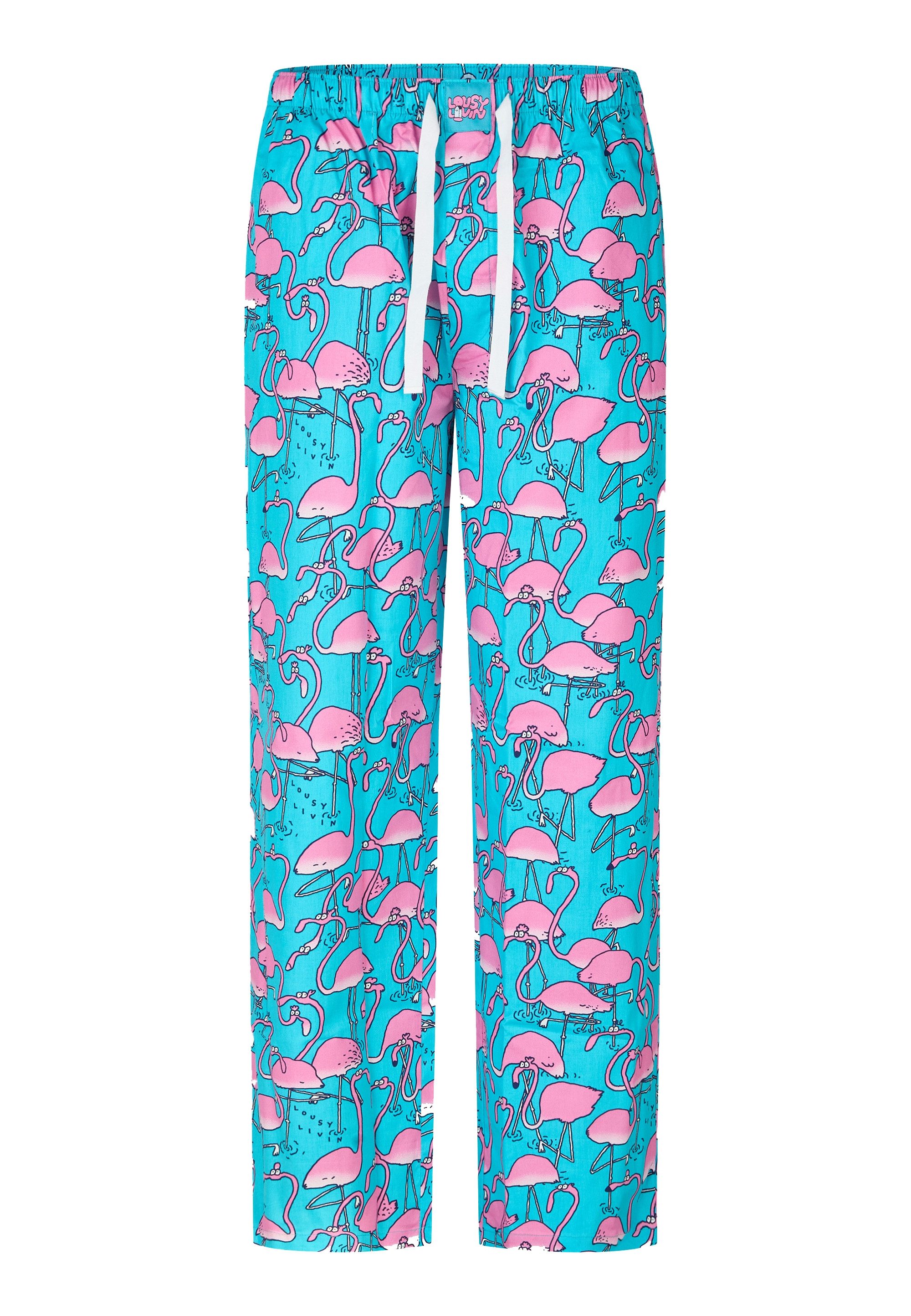 Lousy Livin Schlafhose Pant Greater Flamingos mit Allover Print günstig online kaufen