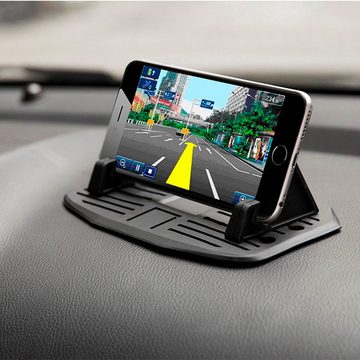 L & P Car Design Antirutschmatte Haftpad Auto Ablage iPhone Samsung Handy-Halterung, (1 Stück, 3-tlg., kompatibel mit vielen Smartphones)