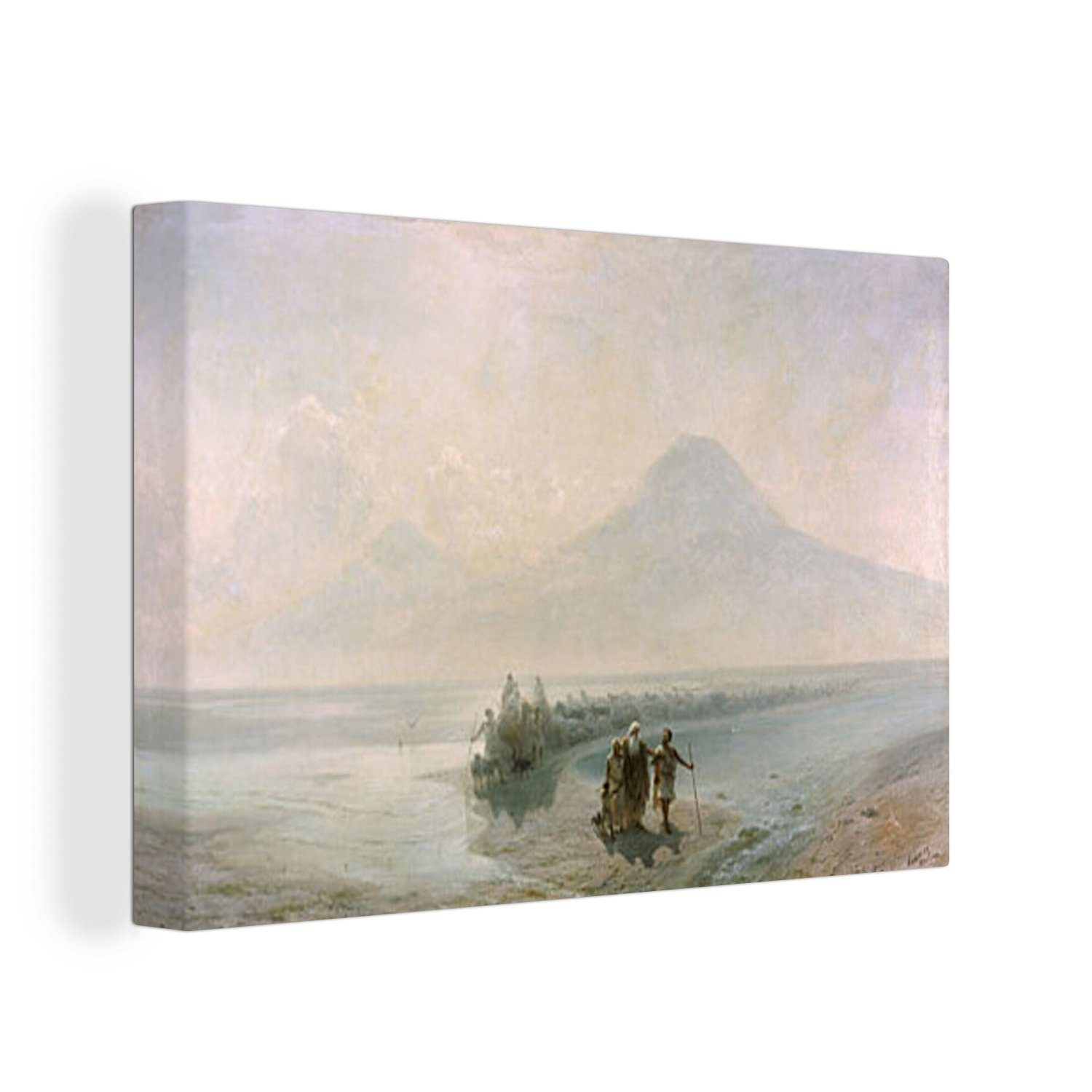OneMillionCanvasses® Leinwandbild Abstieg Noahs vom Ararat - Gemälde von Ivan Aivazovsky, (1 St), Wandbild Leinwandbilder, Aufhängefertig, Wanddeko, 30x20 cm
