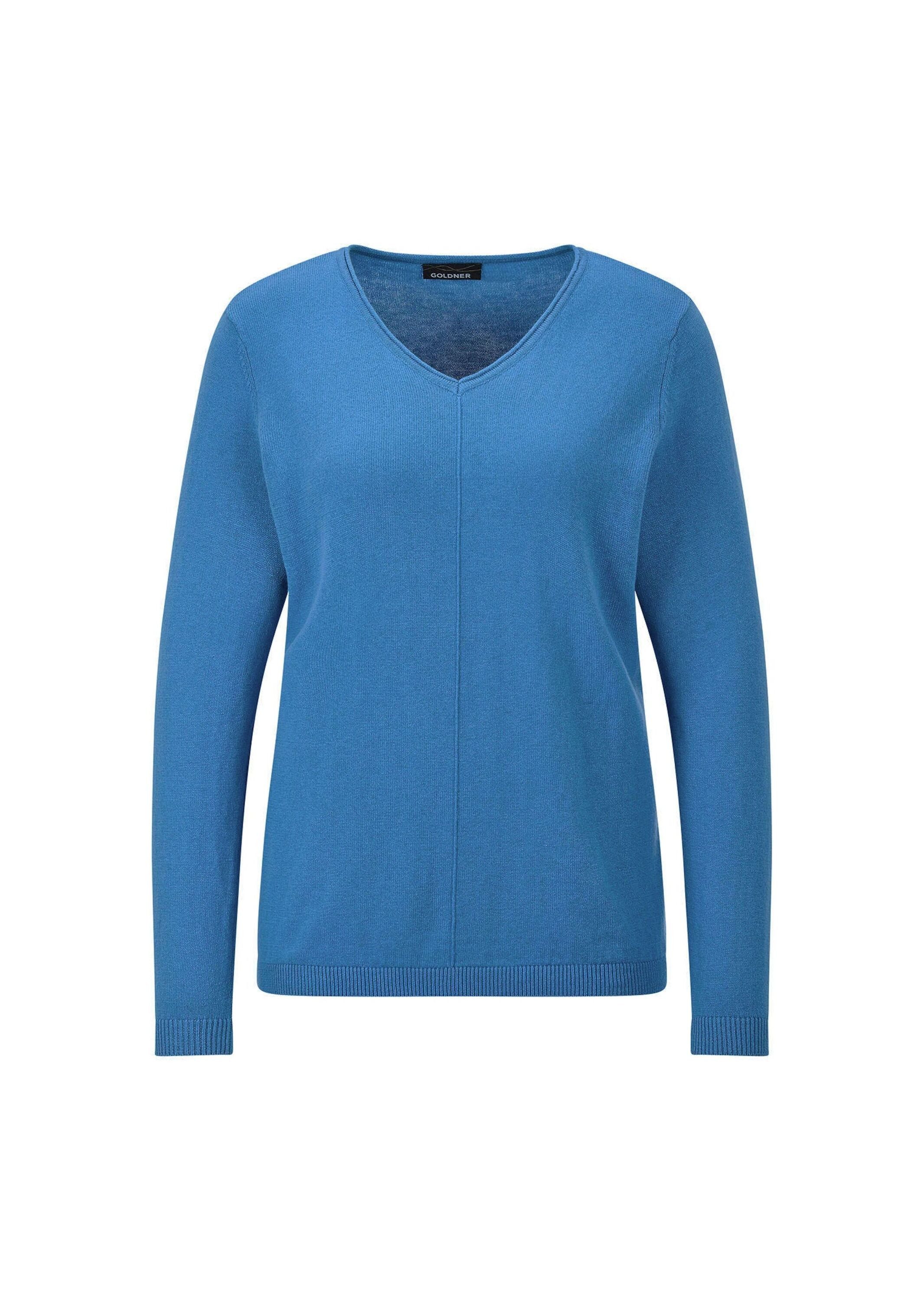 Strickpullover Baumwollpullover mit V-Ausschnitt