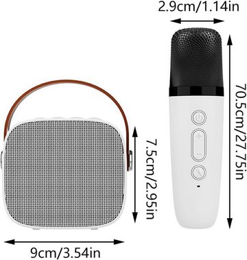 Bifurcation Tragbarer Karaoke-Lautsprecher und Mikrofon mit Bluetooth-Griff (weiß) Bluetooth-Lautsprecher