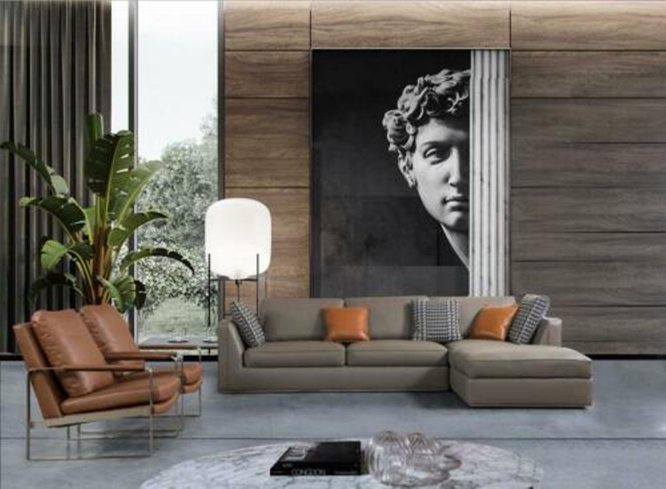 JVmoebel Ecksofa, Eck Leder Design Sofa Italienische Möbel Sitz Polster Couch