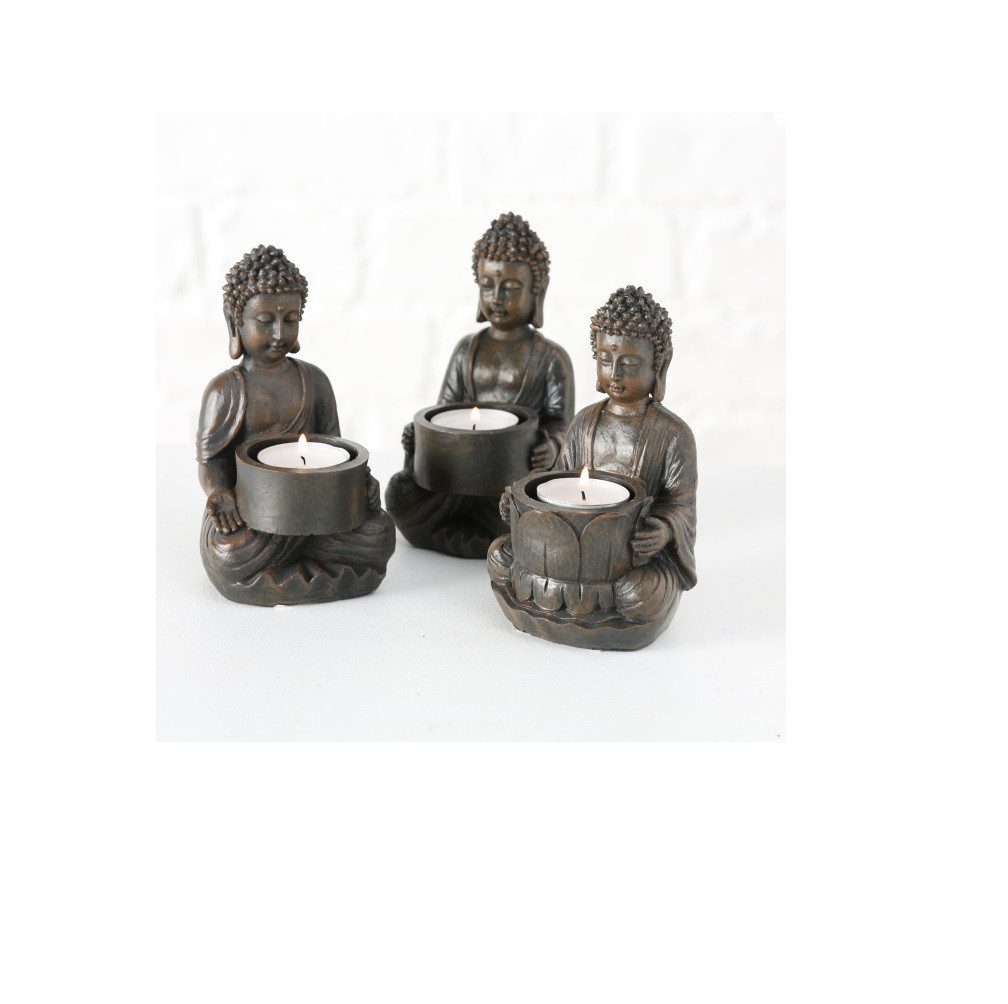 BOLTZE Teelichthalter Buddha 3er-Set - Teelichthalter (3 St) günstig online kaufen