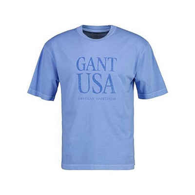 Gant T-Shirt blau passform textil (1-tlg)