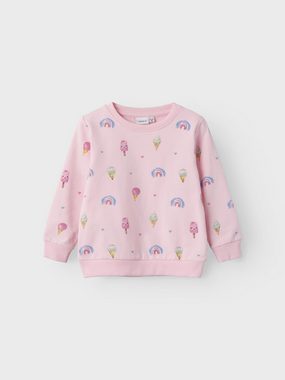 Name It Strickpullover Trendy Print Sweatshirt Weicher Rundhals Pullover 7449 in Pink