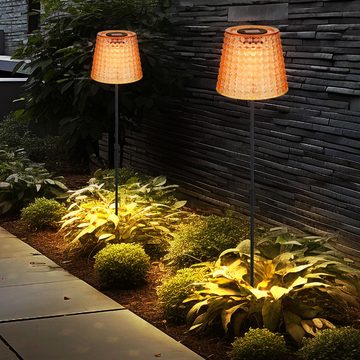 Globo LED Solarleuchte, LED-Leuchtmittel fest verbaut, Warmweiß, Außenlampe Gartenleuchte Solarlampe Kristalle LED Terrassenlampe 4x