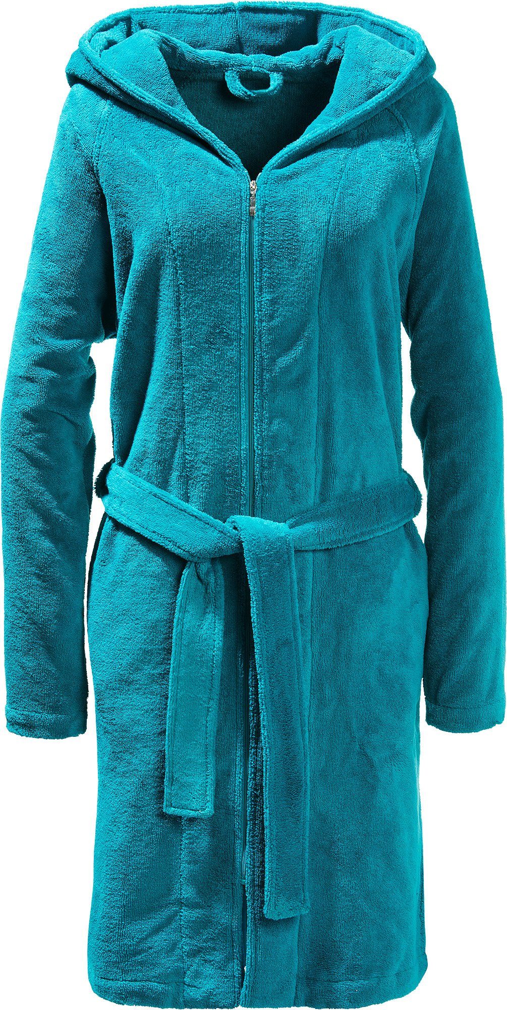 Erwin Müller Bademantel Velours Unisex-Bademantel "Balingen" mit Kapuze, Ku günstig online kaufen