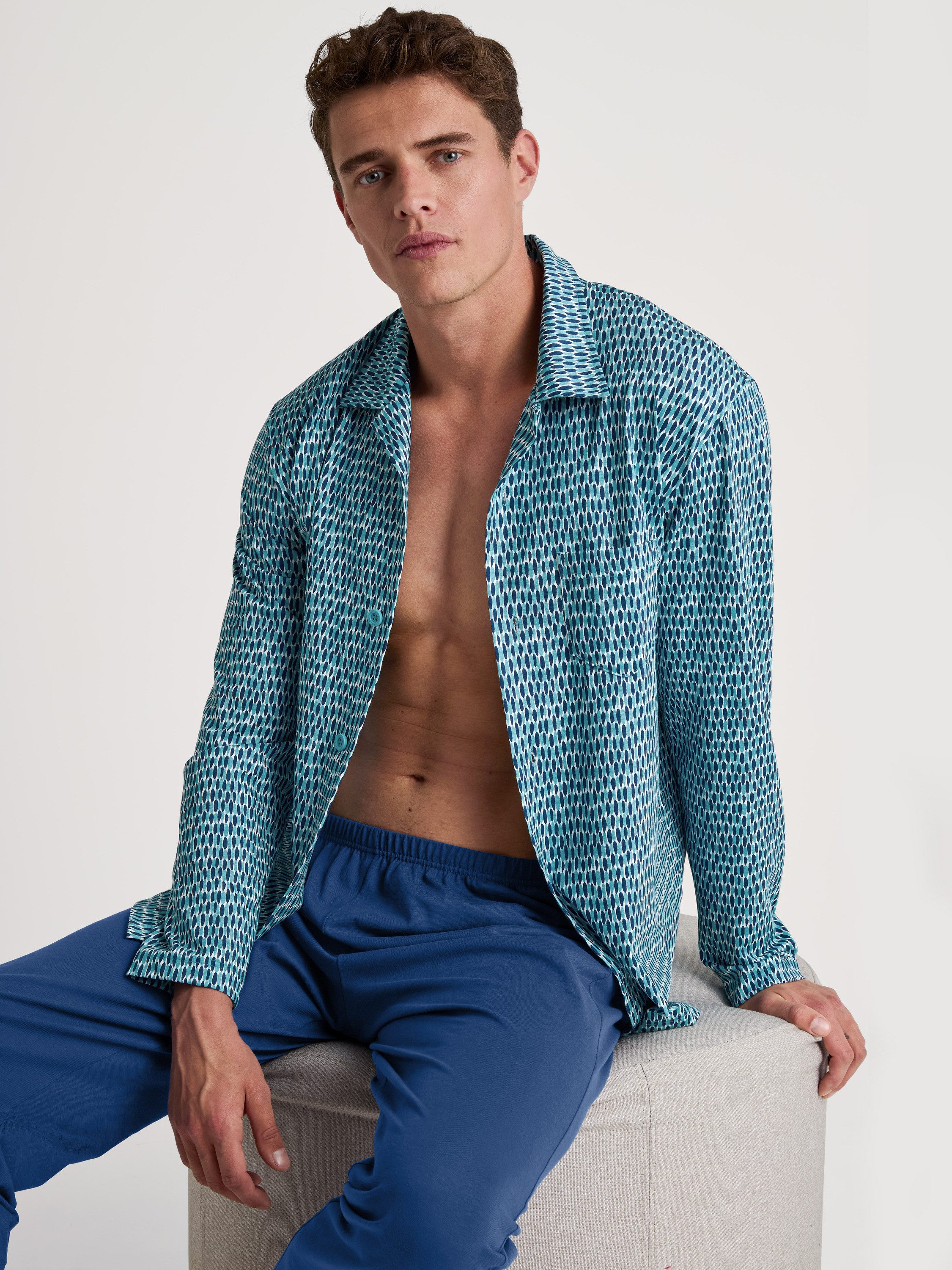 CALIDA Pyjama Relax Imprint Herren (2 günstig online kaufen