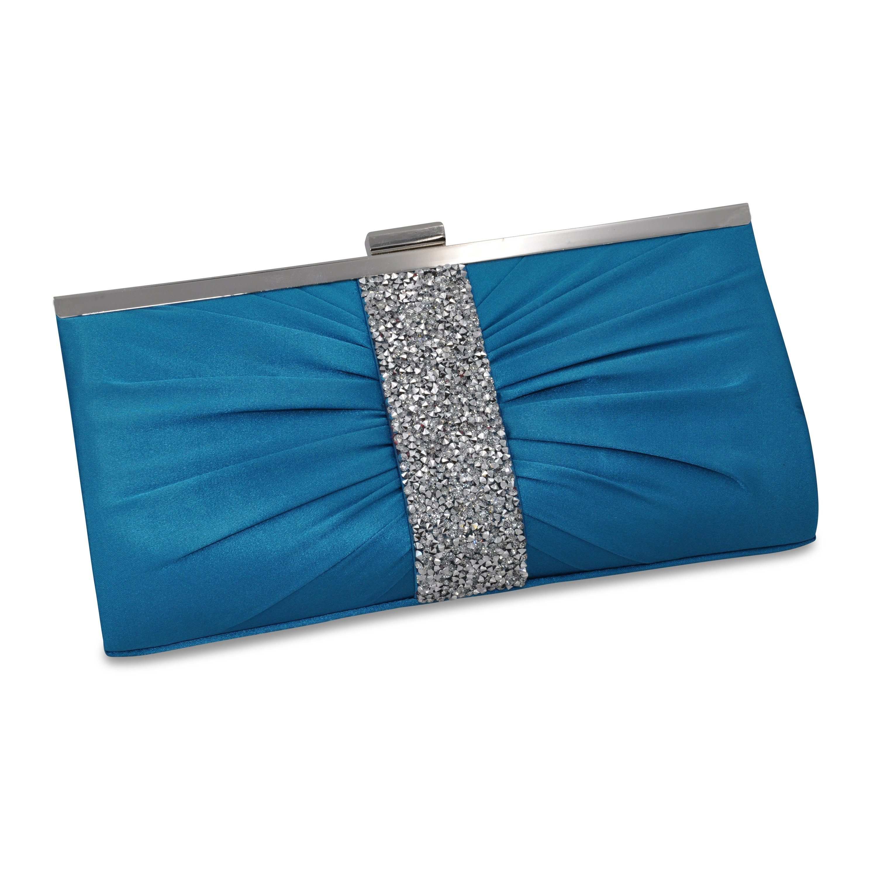 Abendtasche Satin-Optik mit Strassbesatz