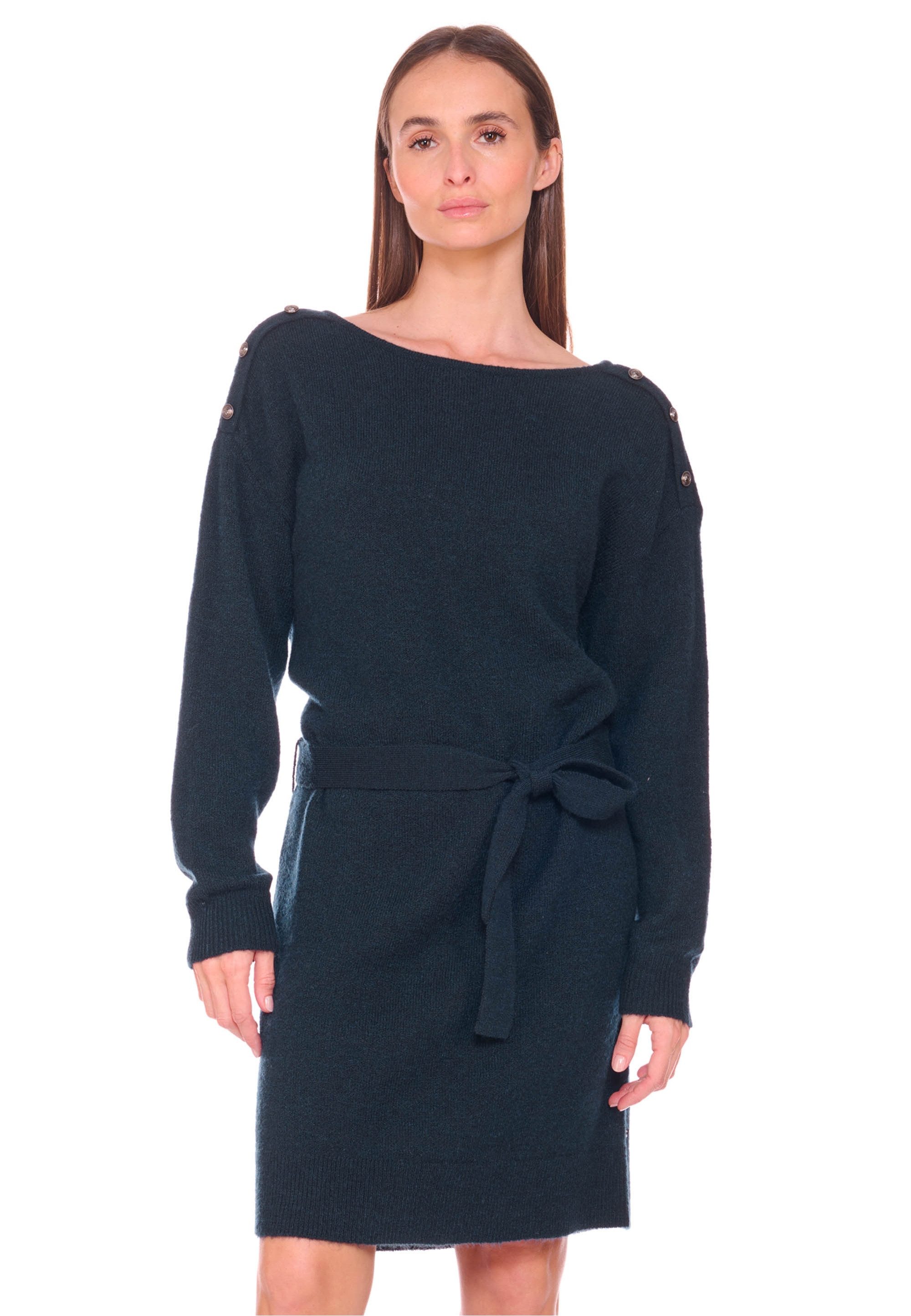 Le Temps Des Cerises Jerseykleid TORTANQ mit praktischem Bindegürtel