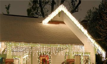 my home LED-Lichterkette Eisregen, Weihnachtsdeko aussen, Lichterregen, Zuleitung ca. 5 Meter