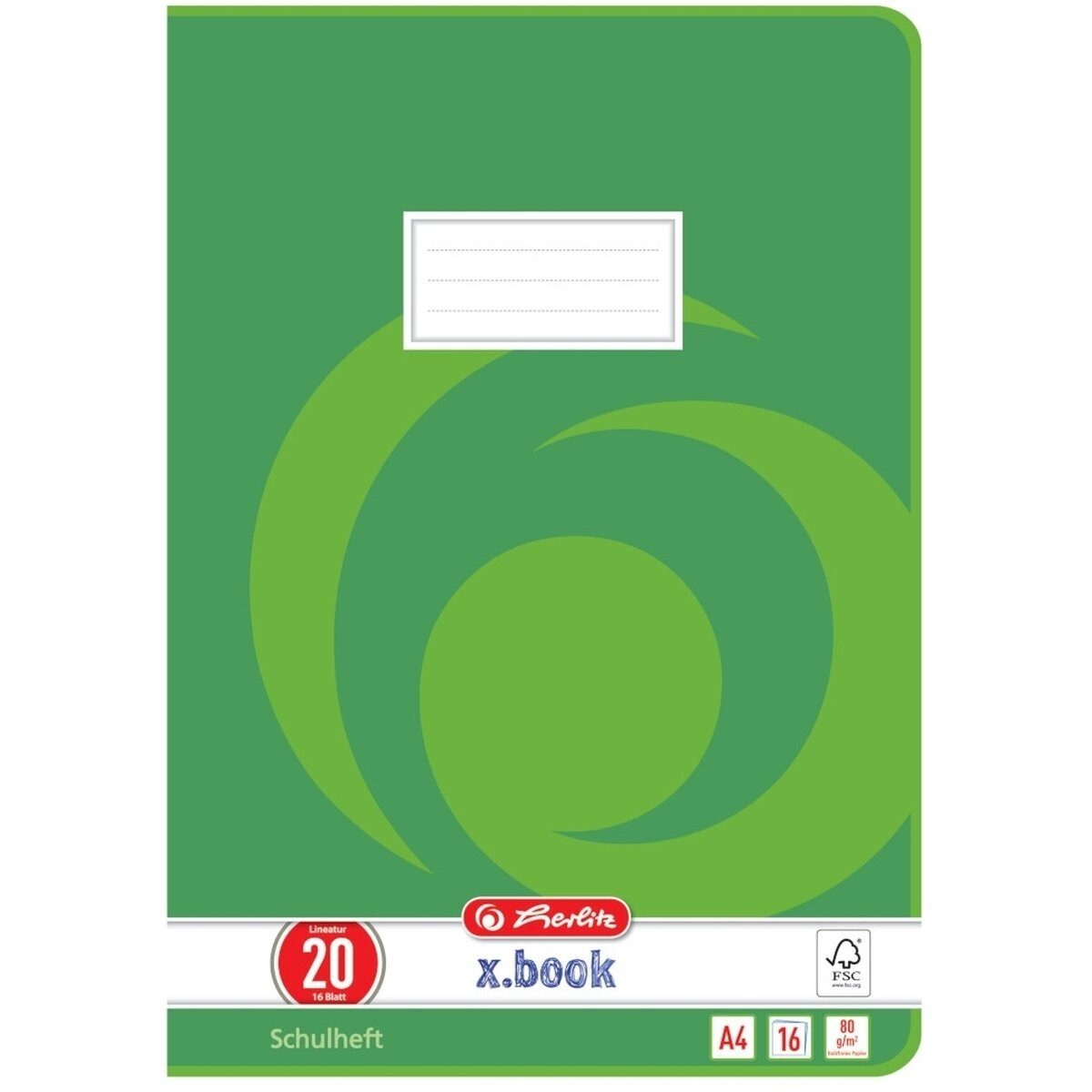 Herlitz Schulheft Schulheft A4 16 Blatt Lineatur 20