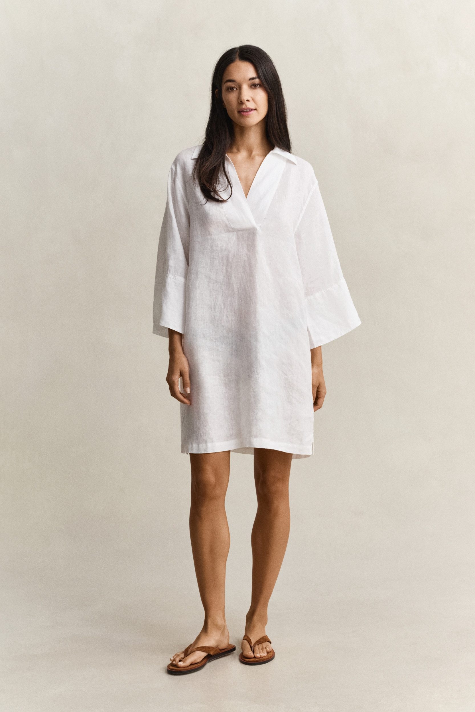 Gant Midikleid LINEN POPOVER DRESS